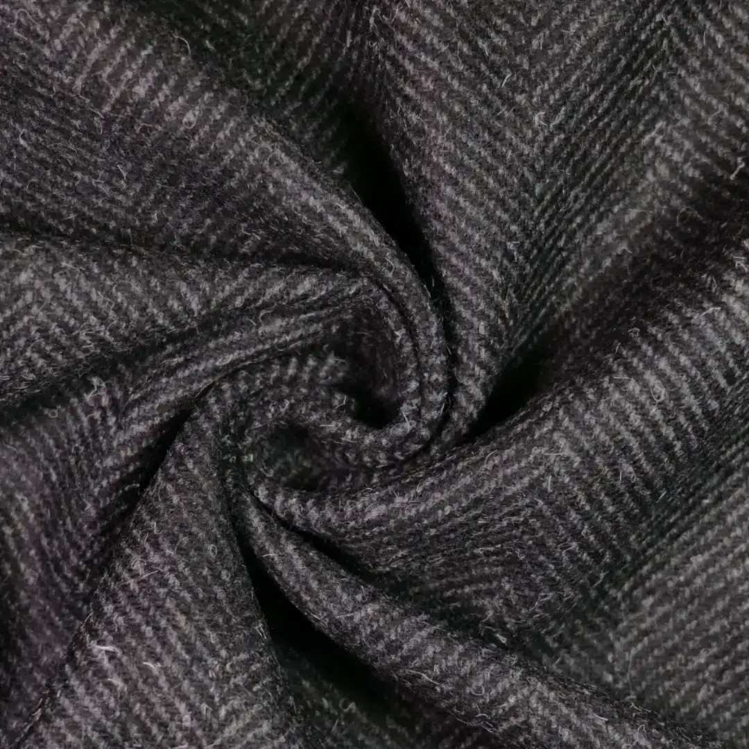 China Fabric for Suit Trouser,Jackets,Blazer,Overcoat Chanel-Style Fabric Woolen Polyester Wool Chemical Fiber dark Gray color buy from China wholesaler bulk order at wholesale price free worldwide shipping Alibaba