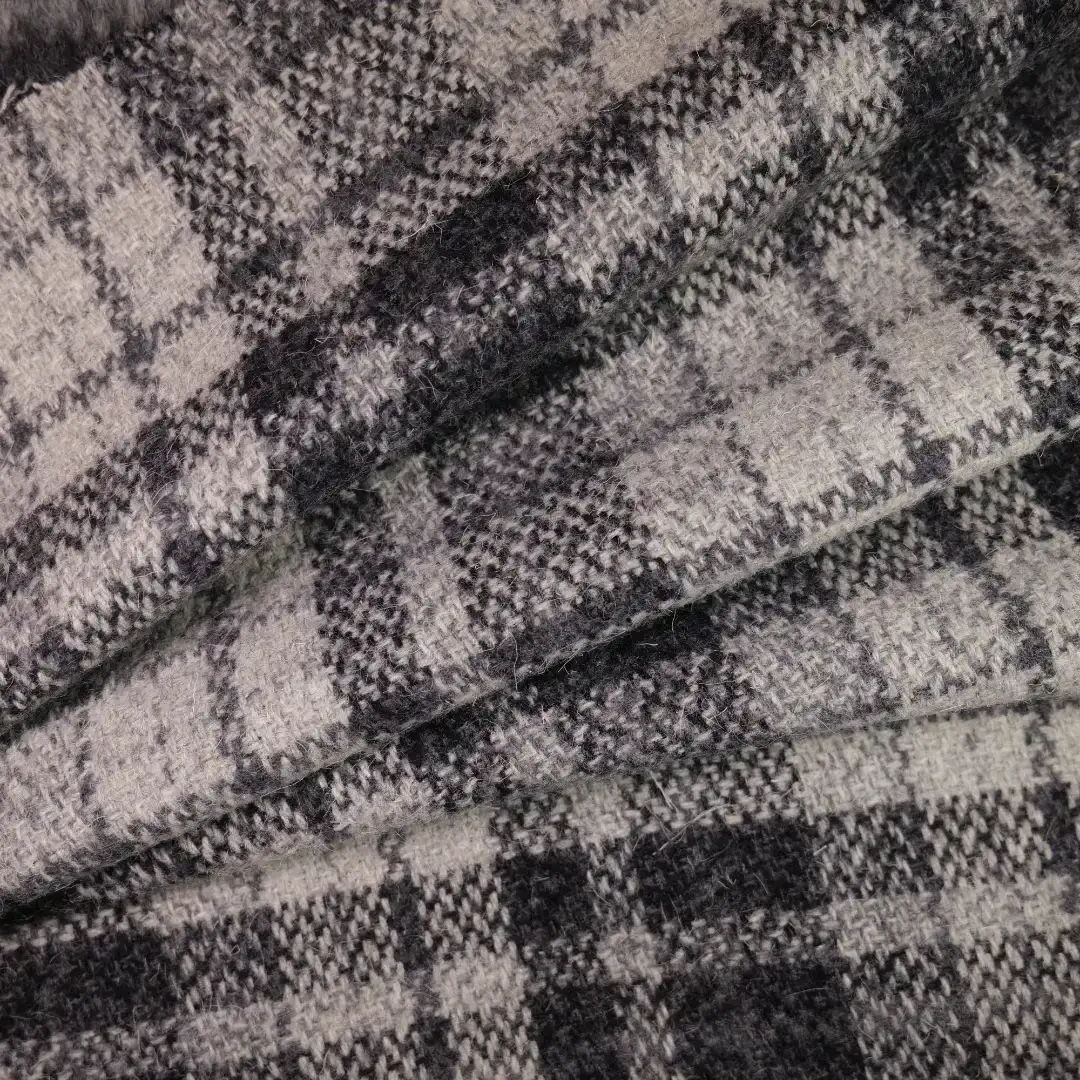 China Fabric for Pants,Jackets,Blazer,Overcoat,Suit Chanel-Style Fabric Woolen Polyester Wool Chemical Fiber Black color buy from China wholesaler bulk order at wholesale price free worldwide shipping Alibaba