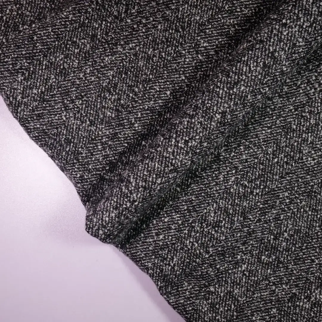 China Fabric for Overcoat,Suit,Uniform Chanel-Style Fabric Woolen Polyester Wool Chemical Fiber Black color buy from China wholesaler bulk order at wholesale price free worldwide shipping Alibaba