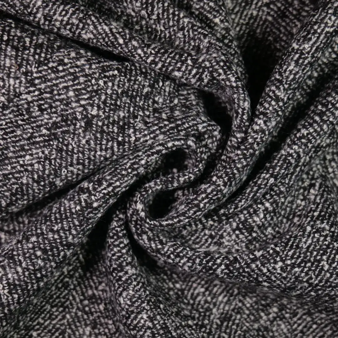 China Fabric for Overcoat,Suit,Uniform Chanel-Style Fabric Woolen Polyester Wool Chemical Fiber Black color buy from China wholesaler bulk order at wholesale price free worldwide shipping Alibaba