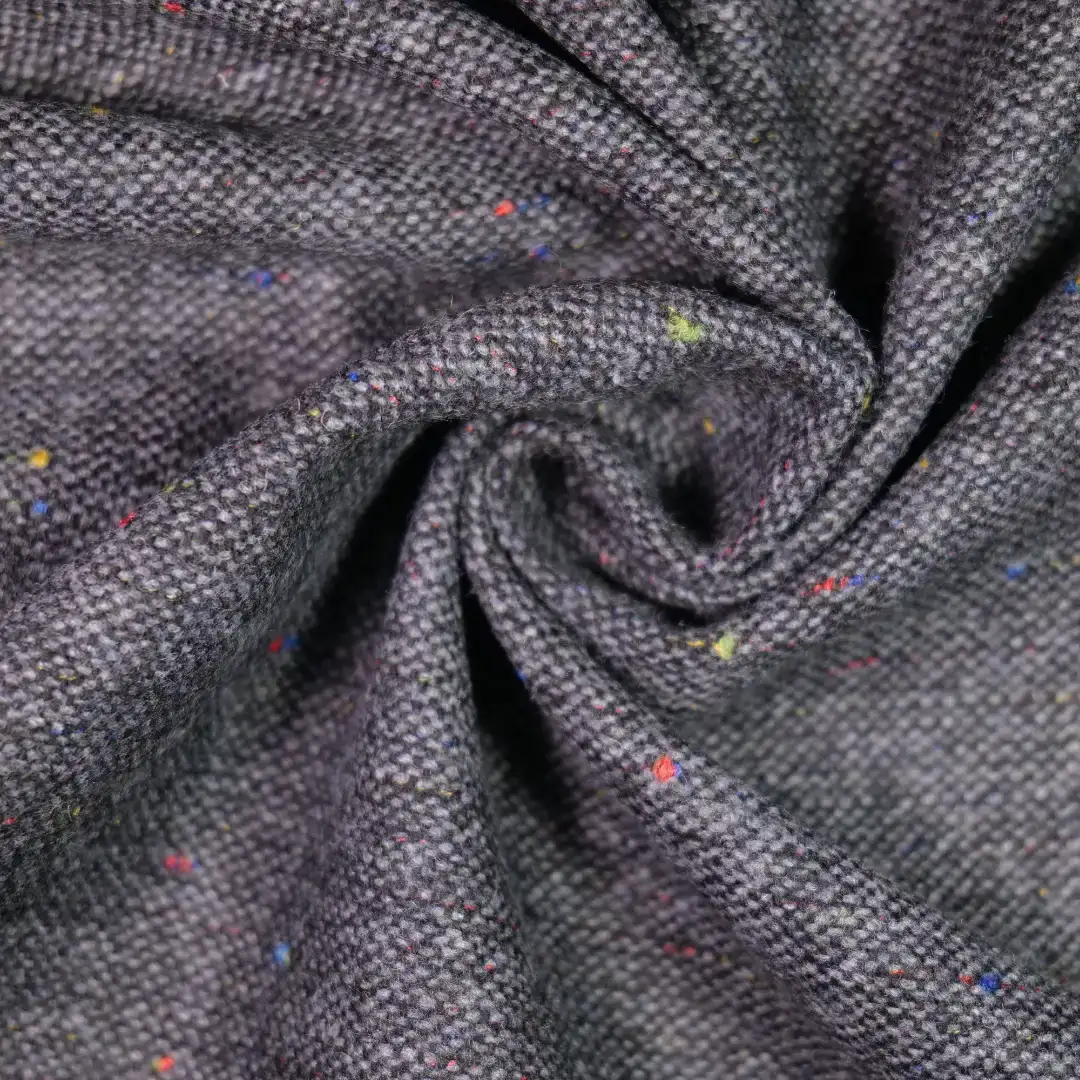 China Fabric for Jackets,Blazer,Uniform Chanel-Style Fabric Woolen Polyester Chemical Fiber Wool carbon black color buy from China wholesaler bulk order at wholesale price free worldwide shipping Alibaba