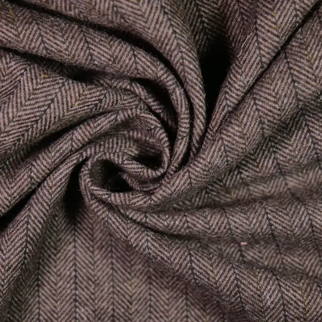China Fabric for Shirt,Pants,Suit Trouser,Jackets Chanel-Style Fabric Woolen Polyester Chemical Fiber Wool Brown color buy from China wholesaler bulk order at wholesale price free worldwide shipping Alibaba