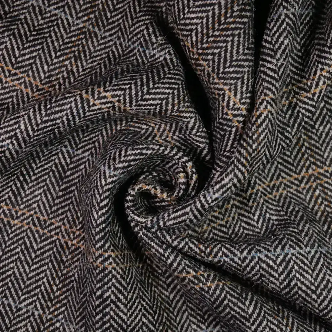 China Fabric for Pants,Jackets,Blazer,Overcoat Chanel-Style Fabric Woolen Polyester Wool Chemical Fiber DarkGrey color buy from China wholesaler bulk order at wholesale price free worldwide shipping Alibaba