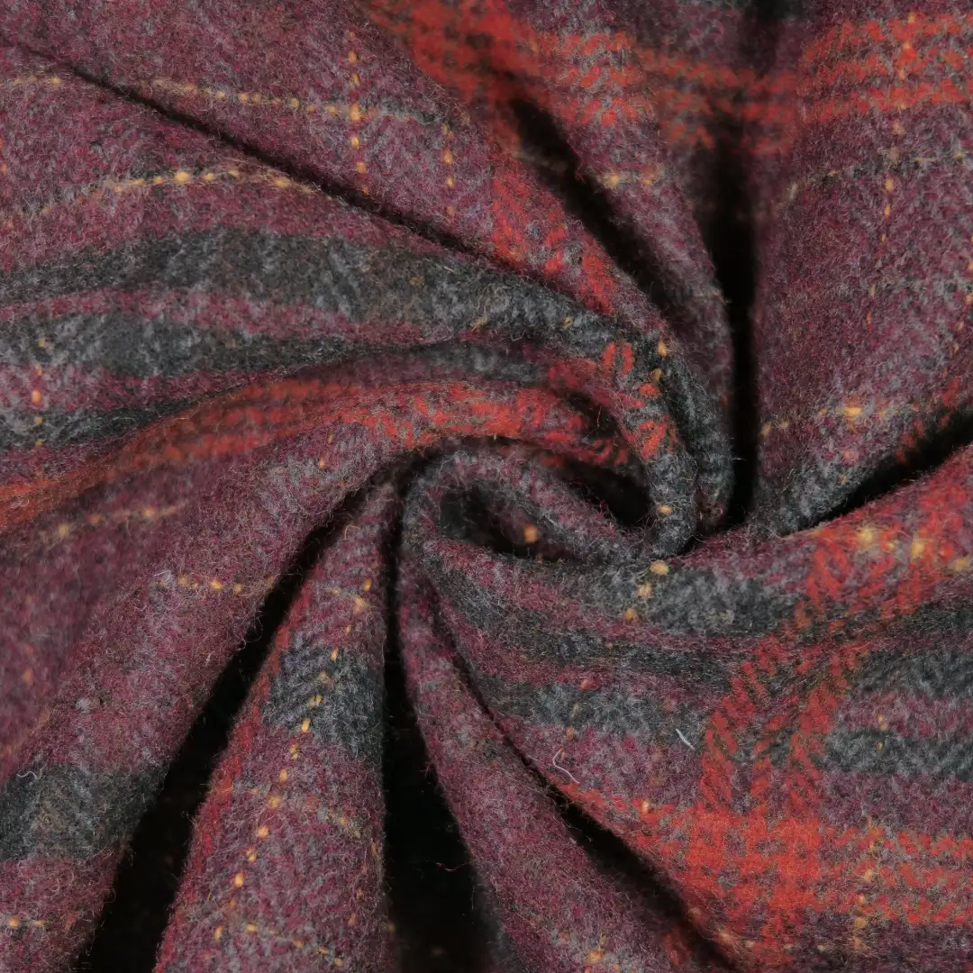 China Fabric for Trench Coat,Overcoat,Suit,Ski Suits,Uniform Yarn Dyed Check Woven Blended Fabric Polyester Wool RED color buy from China wholesaler bulk order at wholesale price free worldwide shipping Alibaba