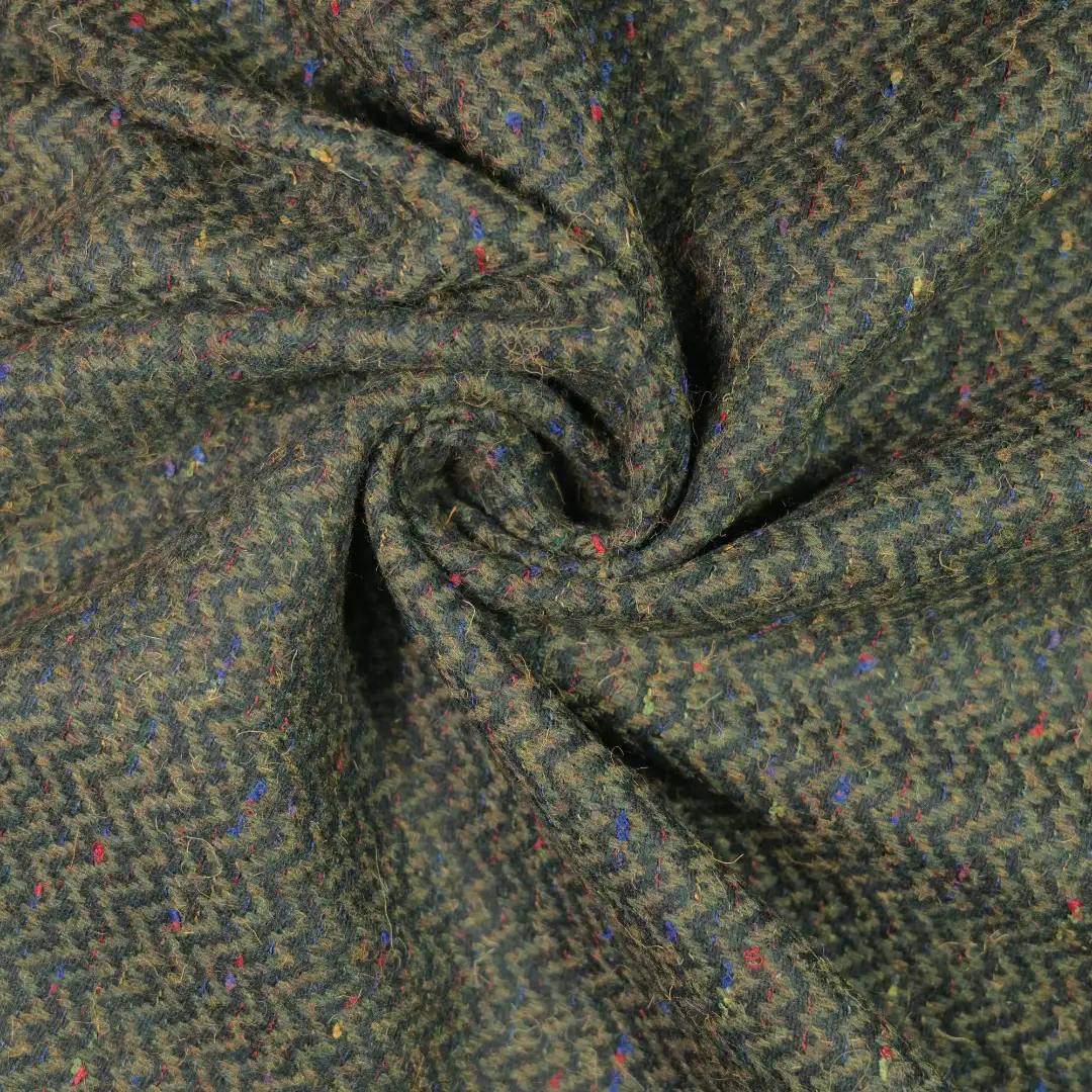 China Fabric for Jackets,Trench Coat,Overcoat Woolen Herringbone Woolen Wool Chemical Fiber black green color buy from China wholesaler bulk order at wholesale price free worldwide shipping Alibaba