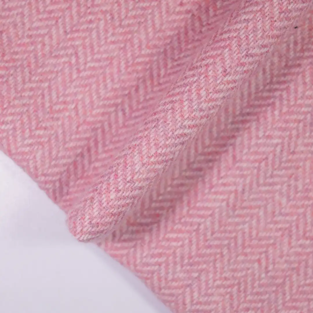 China Fabric for Jackets,Trench Coat,Overcoat Woolen Herringbone Woolen Wool Chemical Fiber pink color buy from China wholesaler bulk order at wholesale price free worldwide shipping Alibaba
