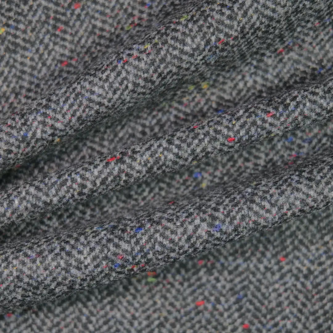 China Fabric for Jackets,Trench Coat,Overcoat Woolen Herringbone Woolen Wool Chemical Fiber dark grey color buy from China wholesaler bulk order at wholesale price free worldwide shipping Alibaba
