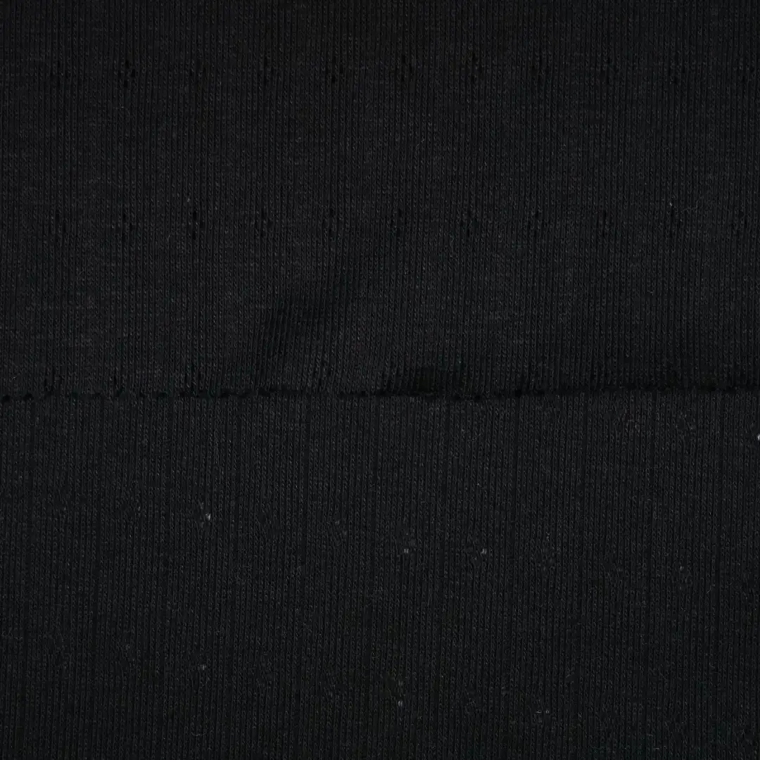 China Fabric for Blouse,Crew Neck Pullover  Jacquard Knit Fabric Cotton Polyester black color buy from China wholesaler bulk order at wholesale price free worldwide shipping Alibaba