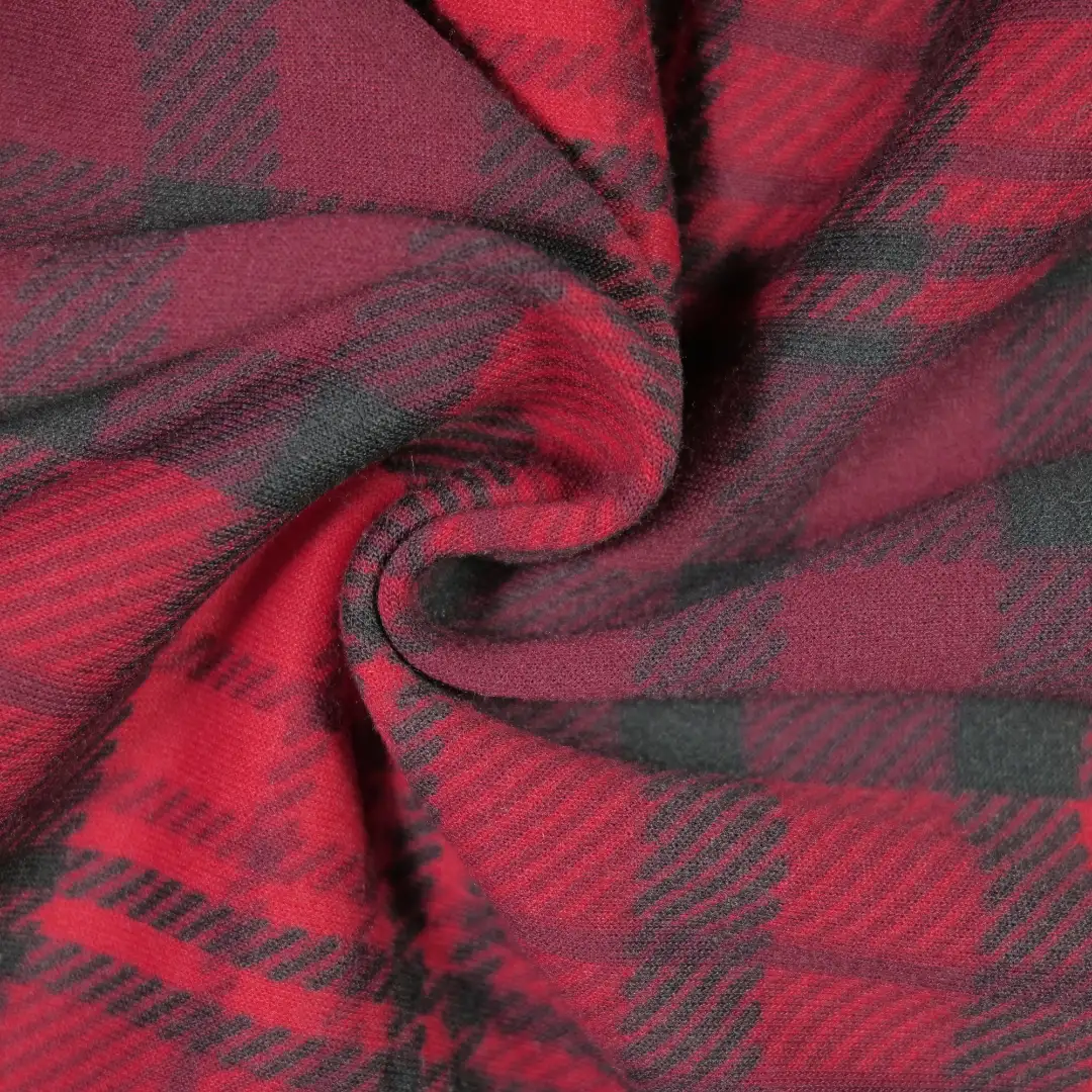 China Fabric for Shirt,Skirt,Padded Jacket Yarn-dyed fabric Knit Fabric Polyester red color buy from China wholesaler bulk order at wholesale price free worldwide shipping Alibaba