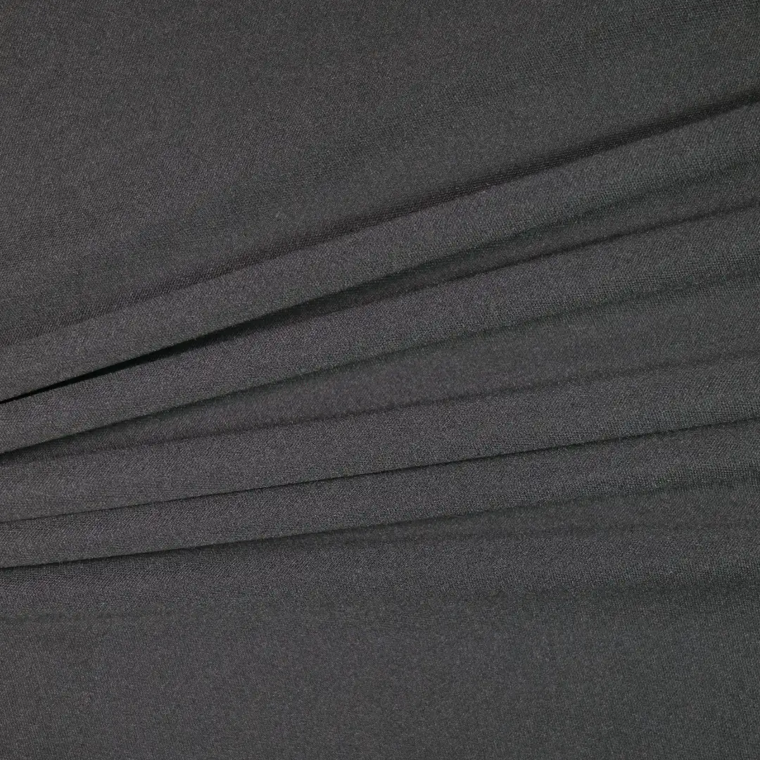 China Fabric for T-Shirt,Shorts,Ruffle Shirt Dress Interlock Knit Fabric Polyester black color buy from China wholesaler bulk order at wholesale price free worldwide shipping Alibaba