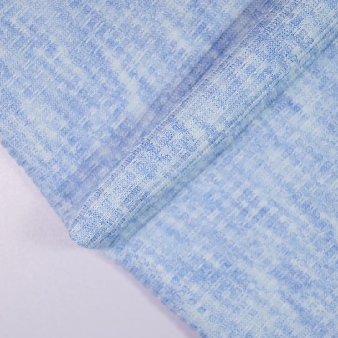 China Fabric for Skirt,Hoodie,Loungewear,Long Sleeve Base Layer Top Hacci Knit Fabric Polyester Spandex blue color buy from China wholesaler bulk order at wholesale price free worldwide shipping Alibaba