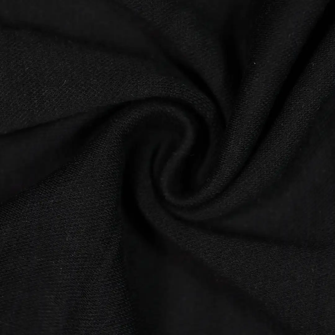 China Fabric for T-Shirt,Skirt,Hoodie Rib Knit Fabric Polyester Rayon Spandex black color buy from China wholesaler bulk order at wholesale price free worldwide shipping Alibaba