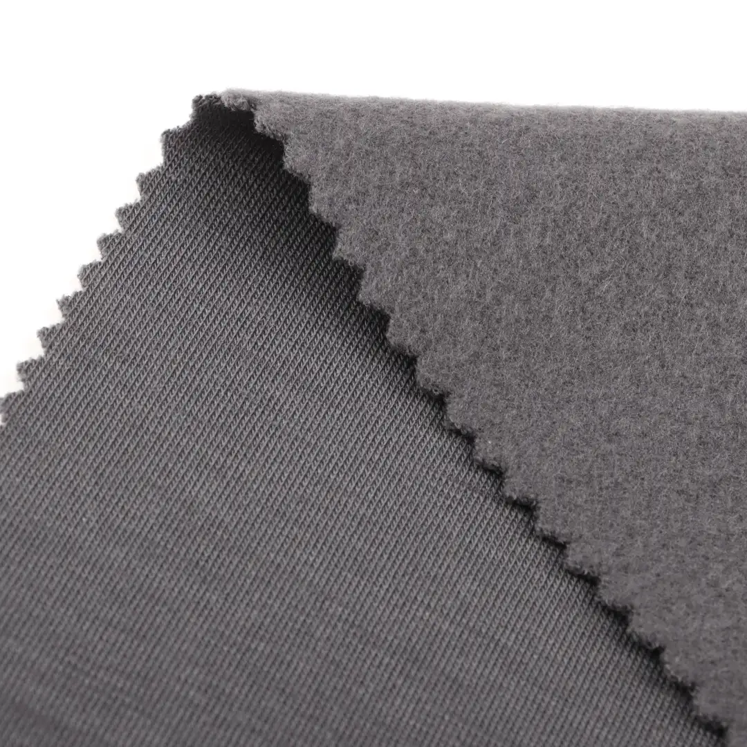 China Fabric for Hoodie,Sweatshirt Fleece Knit Fabric Wool Polyester Elastane brown color buy from China wholesaler bulk order at wholesale price free worldwide shipping Alibaba