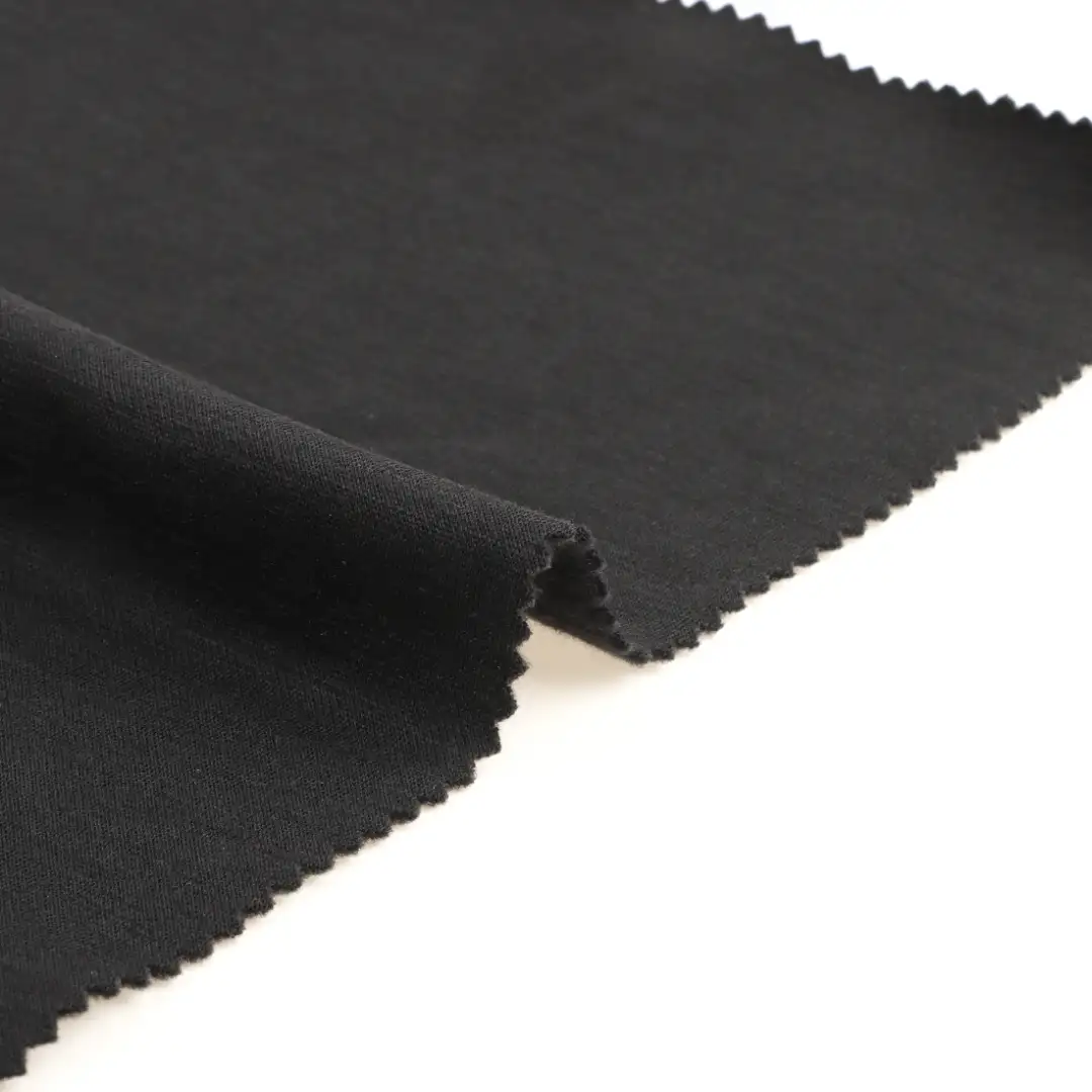 China Fabric for Hoodie,Sweatshirt Fleece Knit Fabric Wool Polyester Elastane black color buy from China wholesaler bulk order at wholesale price free worldwide shipping Alibaba