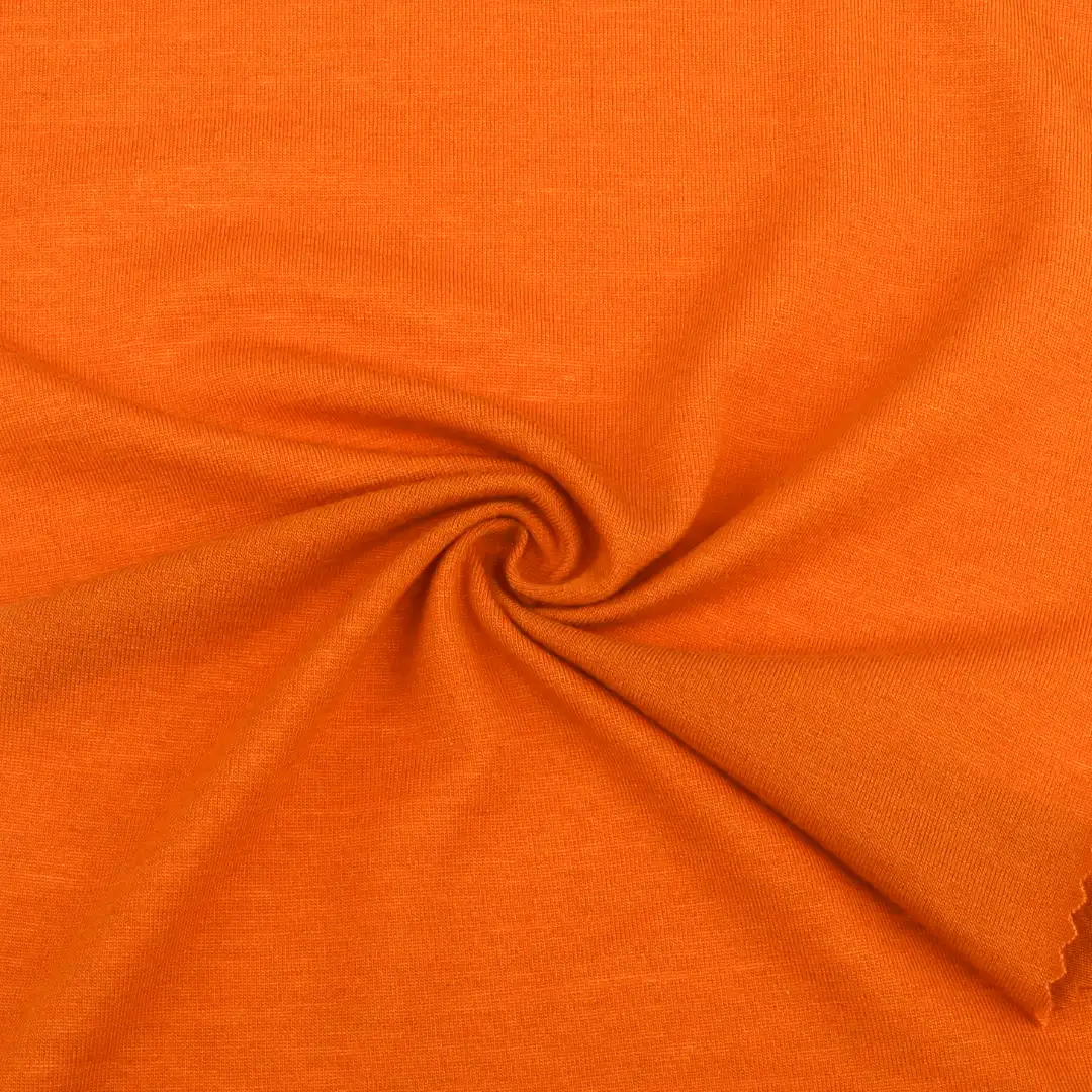 China Fabric for T-Shirt,Polo Shirt,Tank Top Single Jersey Knit Fabric Wool Tencel orange color buy from China wholesaler bulk order at wholesale price free worldwide shipping Alibaba