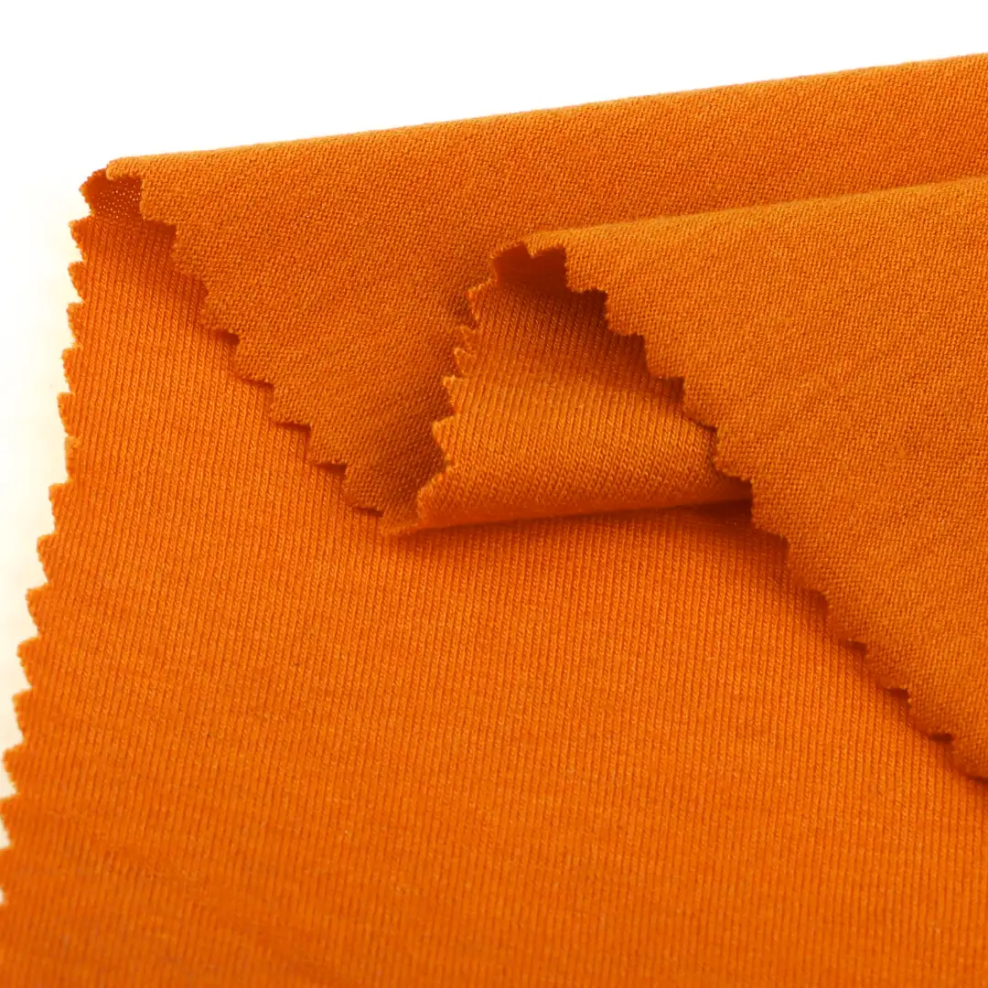 China Fabric for T-Shirt,Polo Shirt,Tank Top Single Jersey Knit Fabric Wool Tencel orange color buy from China wholesaler bulk order at wholesale price free worldwide shipping Alibaba
