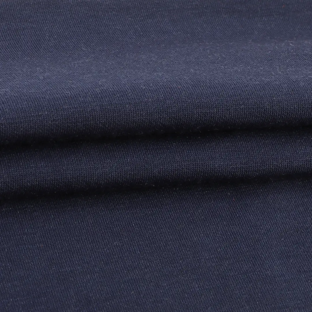 China Fabric for Hoodie Fleece Knit Fabric Wool Polyester Graphene Elastane blue color buy from China wholesaler bulk order at wholesale price free worldwide shipping Alibaba