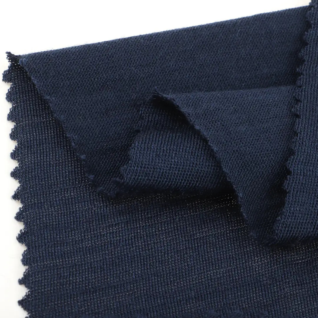 China Fabric for T-Shirt,Polo Shirt,Tank Top Single Jersey Knit Fabric Wool Acrylic navy color buy from China wholesaler bulk order at wholesale price free worldwide shipping Alibaba