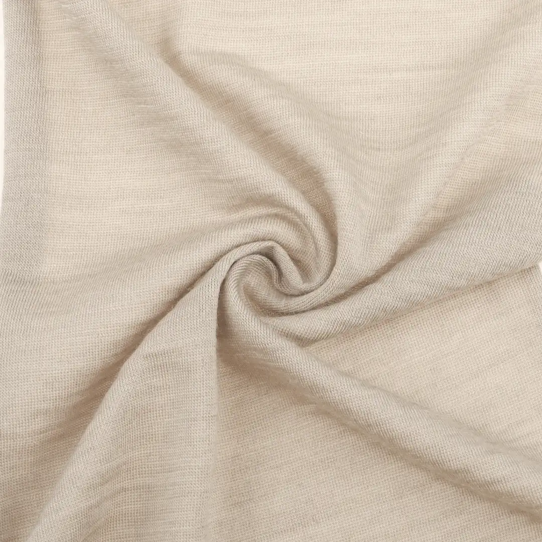 China Fabric for T-Shirt,Polo Shirt,Tank Top Single Jersey Knit Fabric Wool Tencel khaki color buy from China wholesaler bulk order at wholesale price free worldwide shipping Alibaba