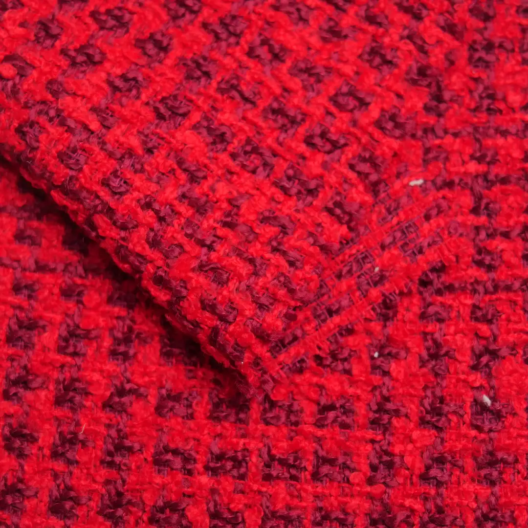 China Fabric for Trench Coat,Overcoat Woolen Jacquard Woolen Polyester RED color buy from China wholesaler bulk order at wholesale price free worldwide shipping Alibaba