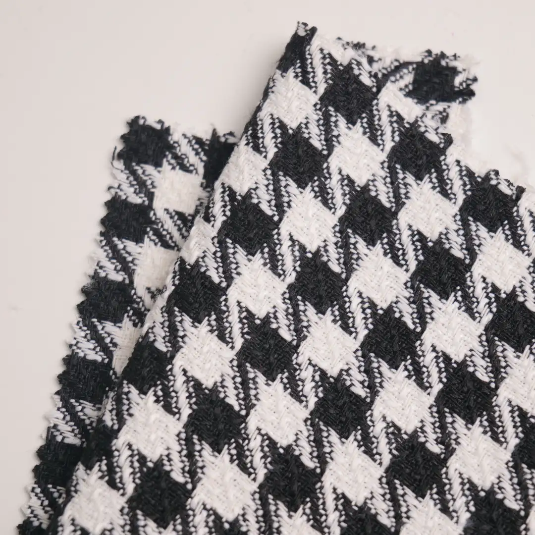 China Fabric for Trench Coat,Overcoat Woolen Tweed Woolen Polyester white&black color buy from China wholesaler bulk order at wholesale price free worldwide shipping Alibaba