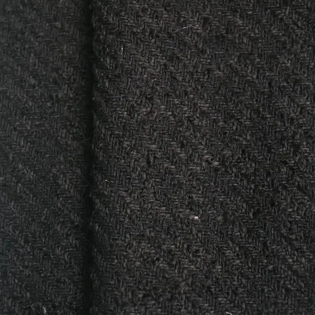 China Fabric for Overcoat Chanel-Style Fabric Woolen Polyester black color buy from China wholesaler bulk order at wholesale price free worldwide shipping Alibaba
