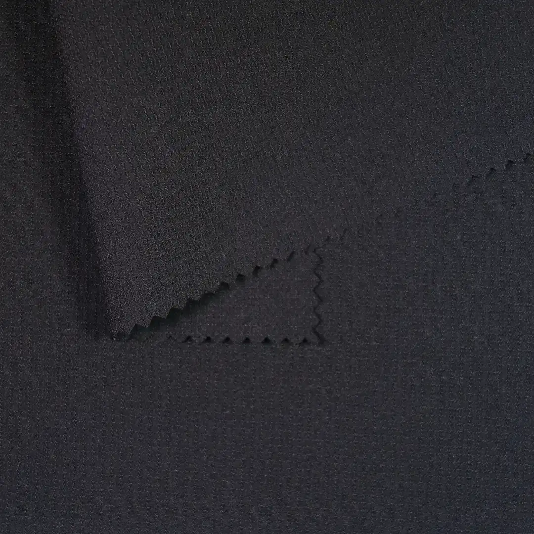 China Fabric for Uniform Polyester Jacquard Synthetic Woven Fabric Polyester Spandex black color buy from China wholesaler bulk order at wholesale price free worldwide shipping Alibaba