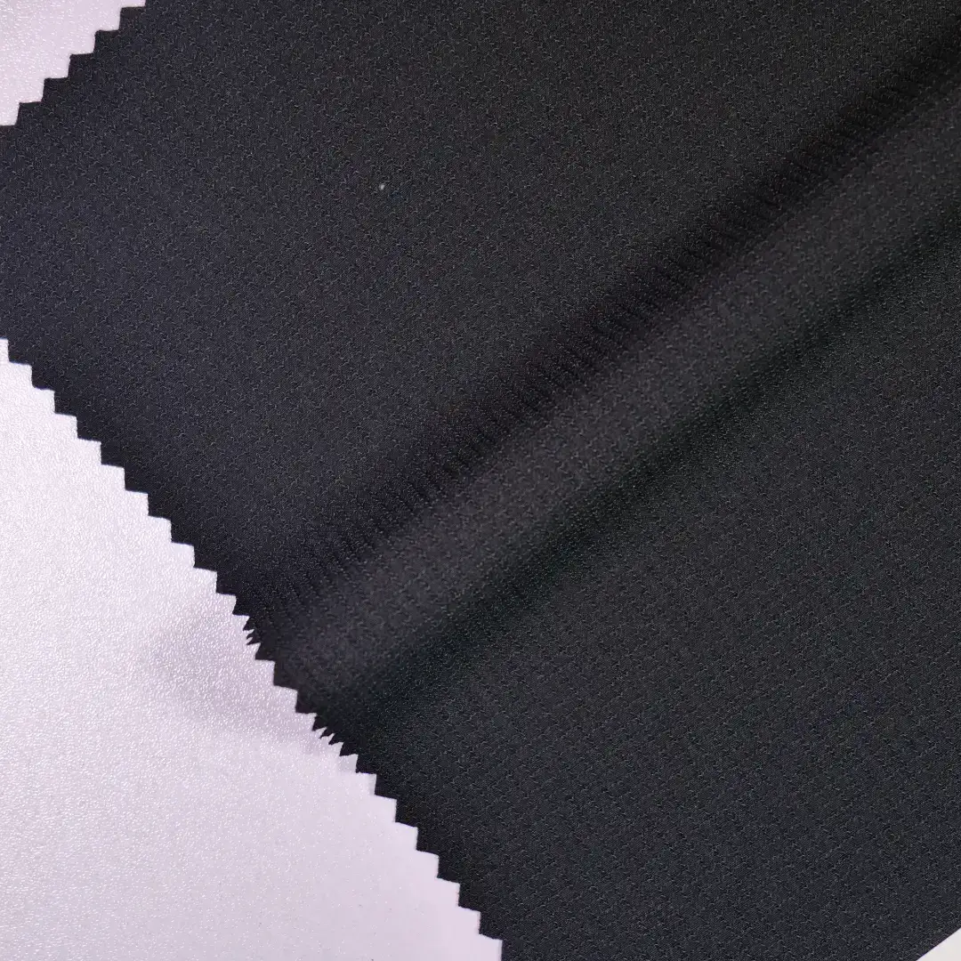 China Fabric for Uniform Polyester Jacquard Synthetic Woven Fabric Polyester Spandex black color buy from China wholesaler bulk order at wholesale price free worldwide shipping Alibaba