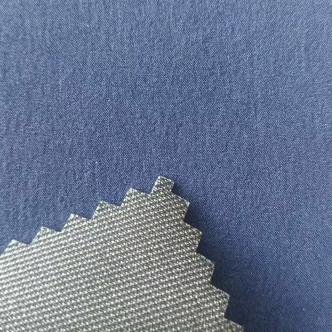 China Fabric for Jackets,Rain Coat Composite fabric Synthetic Woven Fabric Nylon Elastane navy color buy from China wholesaler bulk order at wholesale price free worldwide shipping Alibaba