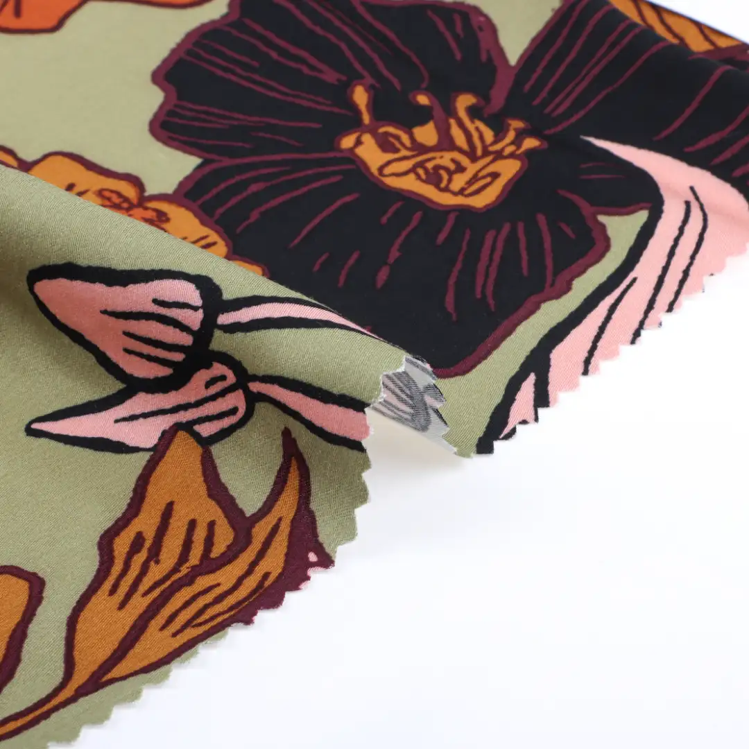 China Fabric for Shirt,Tank Top,Blouse,Skirt Rayon Twill Natural Woven Fabric Viscose printing color buy from China wholesaler bulk order at wholesale price free worldwide shipping Alibaba