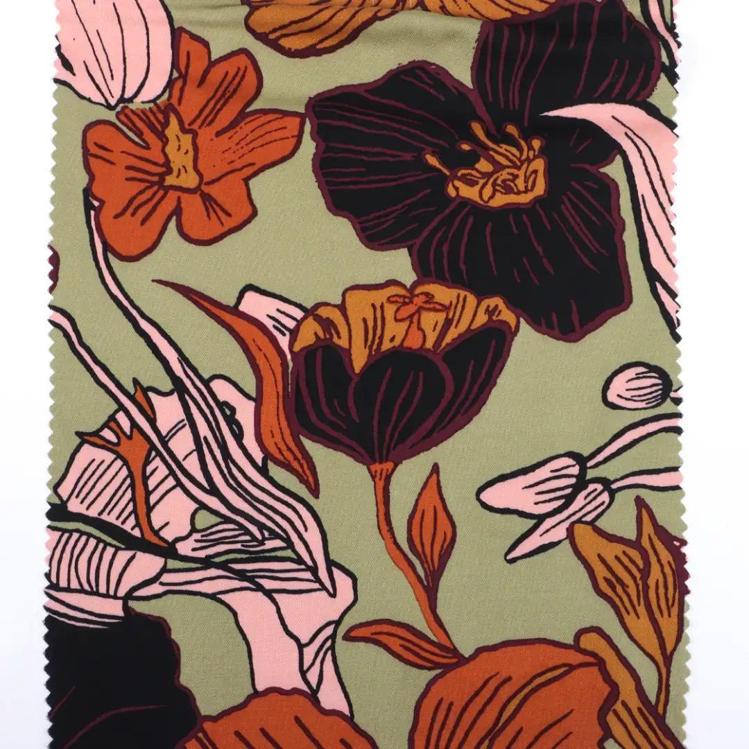 China Fabric for Shirt,Tank Top,Blouse,Skirt Rayon Twill Natural Woven Fabric Viscose printing color buy from China wholesaler bulk order at wholesale price free worldwide shipping Alibaba