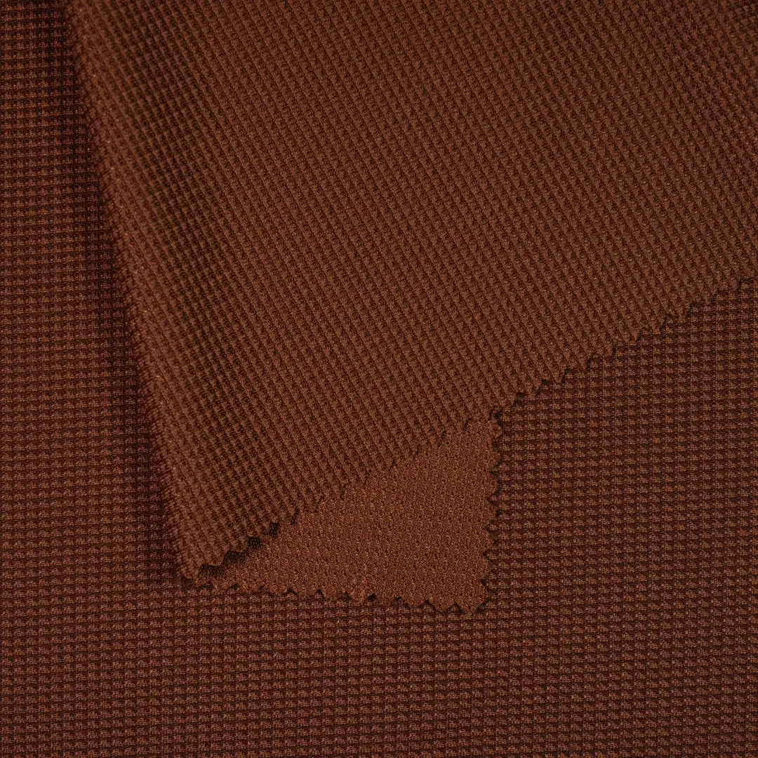 China Fabric for T-Shirt,Polo Shirt Jacquard Knit Fabric Polyester Spandex brown color buy from China wholesaler bulk order at wholesale price free worldwide shipping Alibaba