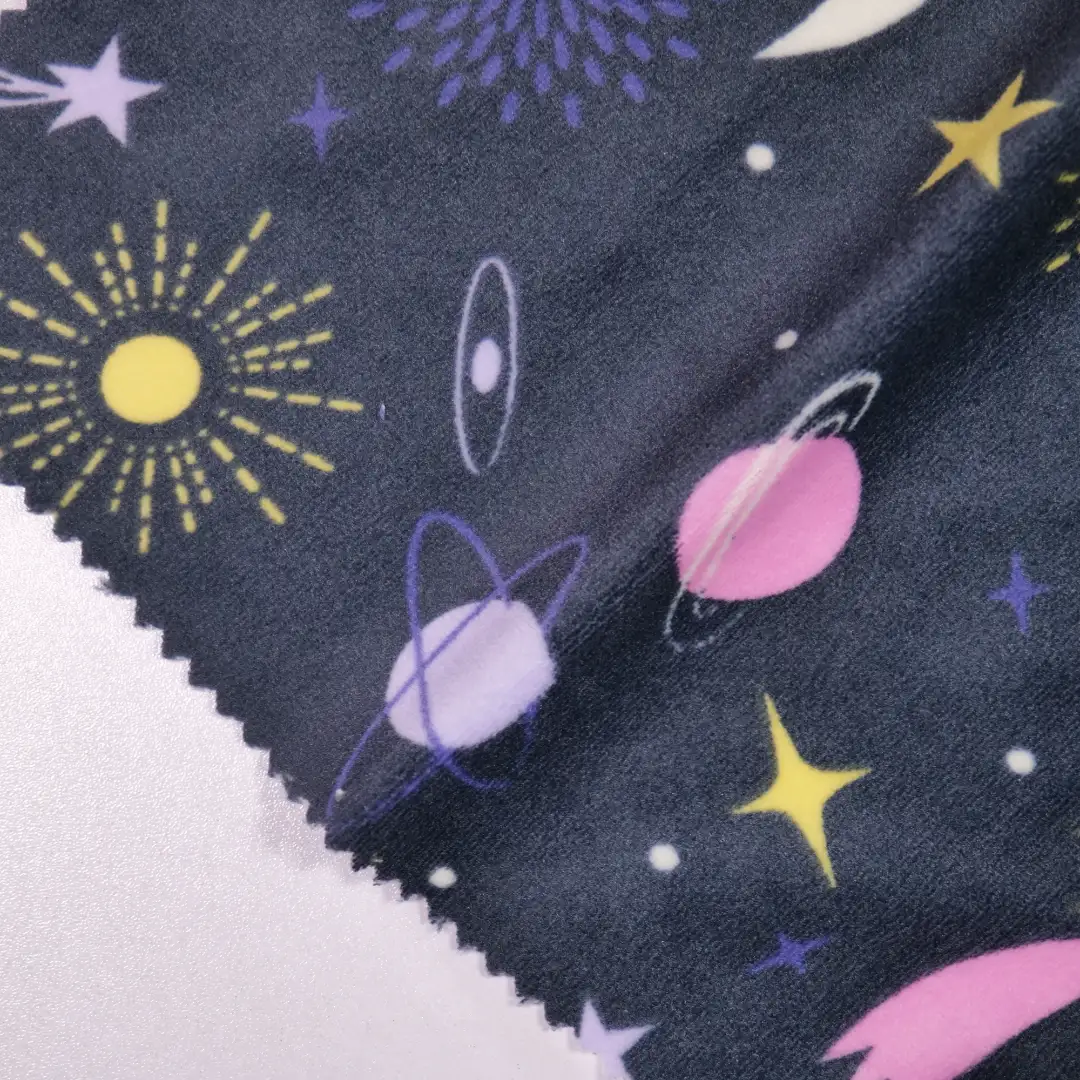 China Fabric for Hoodie  ,Loungewear,Sweatshirt Velvet Knit Fabric Polyester Printing color buy from China wholesaler bulk order at wholesale price free worldwide shipping Alibaba