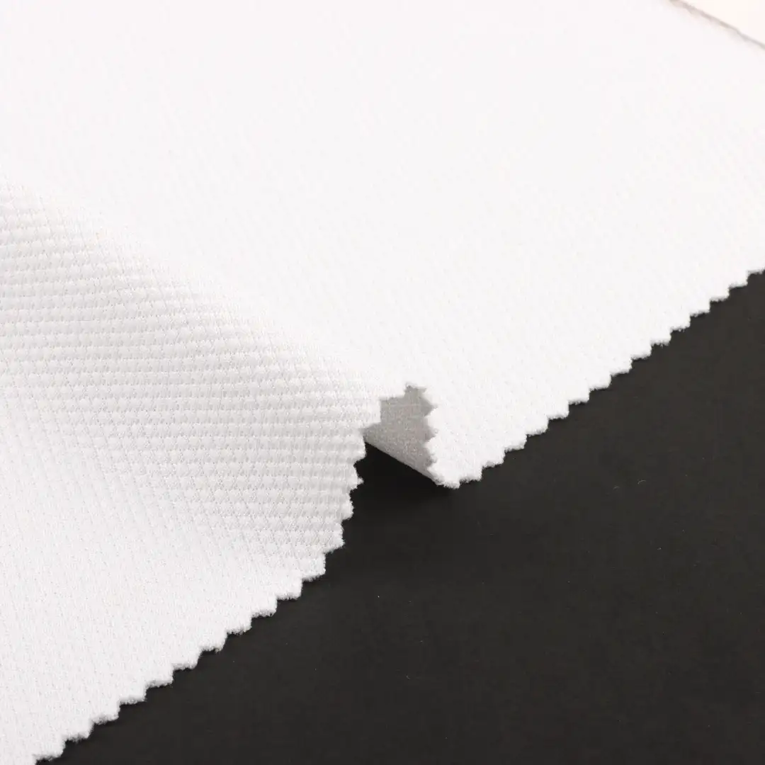 China Fabric for T-Shirt,Polo Shirt,Crop Top Jacquard Knit Fabric Polyester Spandex white color buy from China wholesaler bulk order at wholesale price free worldwide shipping Alibaba