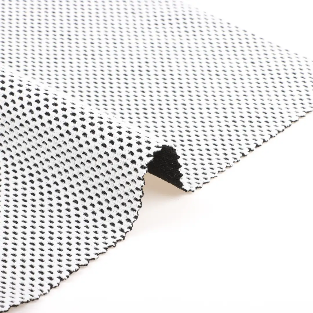 China Fabric for Polo Shirt,Crop Top,Sweatshirt Jacquard Knit Fabric Polyester Cotton Spandex Black and white color buy from China wholesaler bulk order at wholesale price free worldwide shipping Alibaba