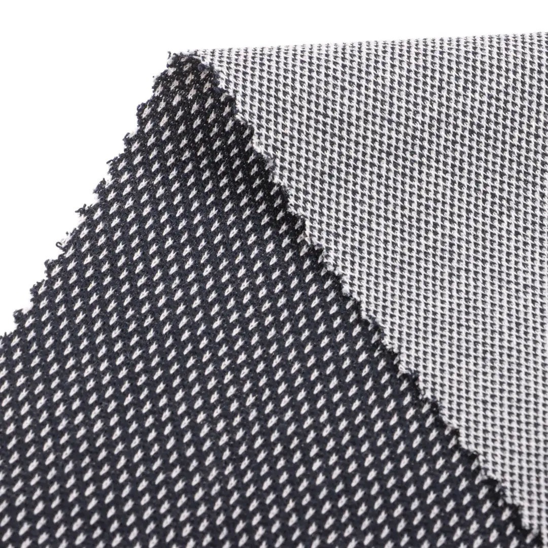 China Fabric for Polo Shirt,Crop Top,Sweatshirt Jacquard Knit Fabric Polyester Rayon Spandex Blue and white color buy from China wholesaler bulk order at wholesale price free worldwide shipping Alibaba