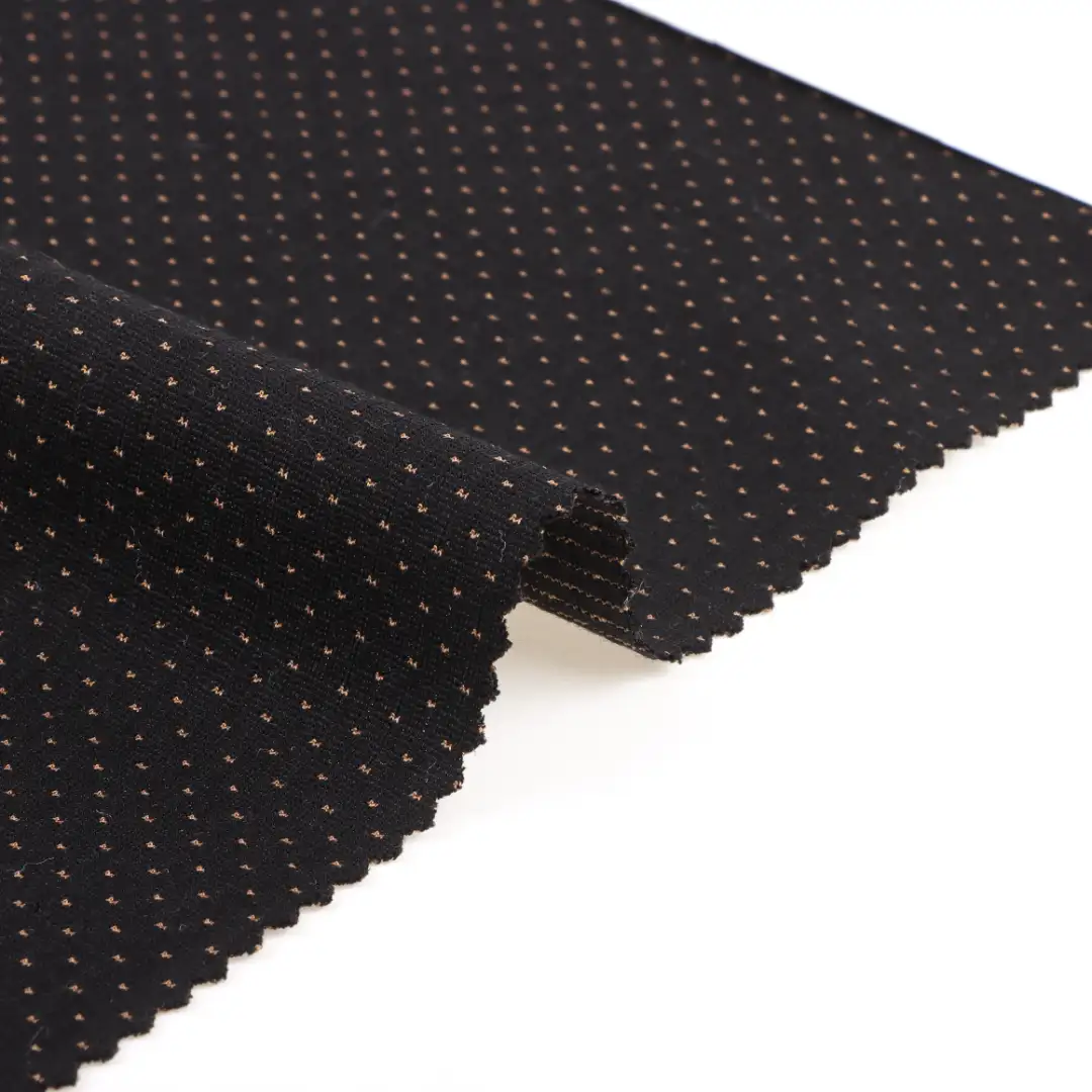 China Fabric for Crop Top,Uniform,Sweatshirt Jacquard Knit Fabric Rayon Nylon Polyester Spandex Black and Yellow color buy from China wholesaler bulk order at wholesale price free worldwide shipping Alibaba