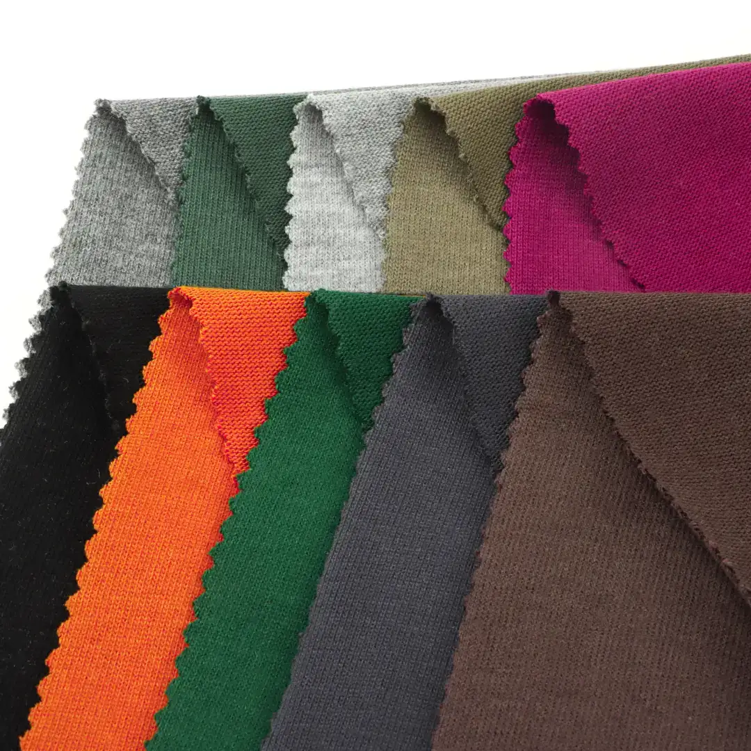 China Fabric for Jogger,Sweatshirt,Tracksuits Single Jersey Knit Fabric Cotton Olive Grey Red Black Orange Coffee Charcoal Prasinous Green Navy color buy from China wholesaler bulk order at wholesale price free worldwide shipping Alibaba