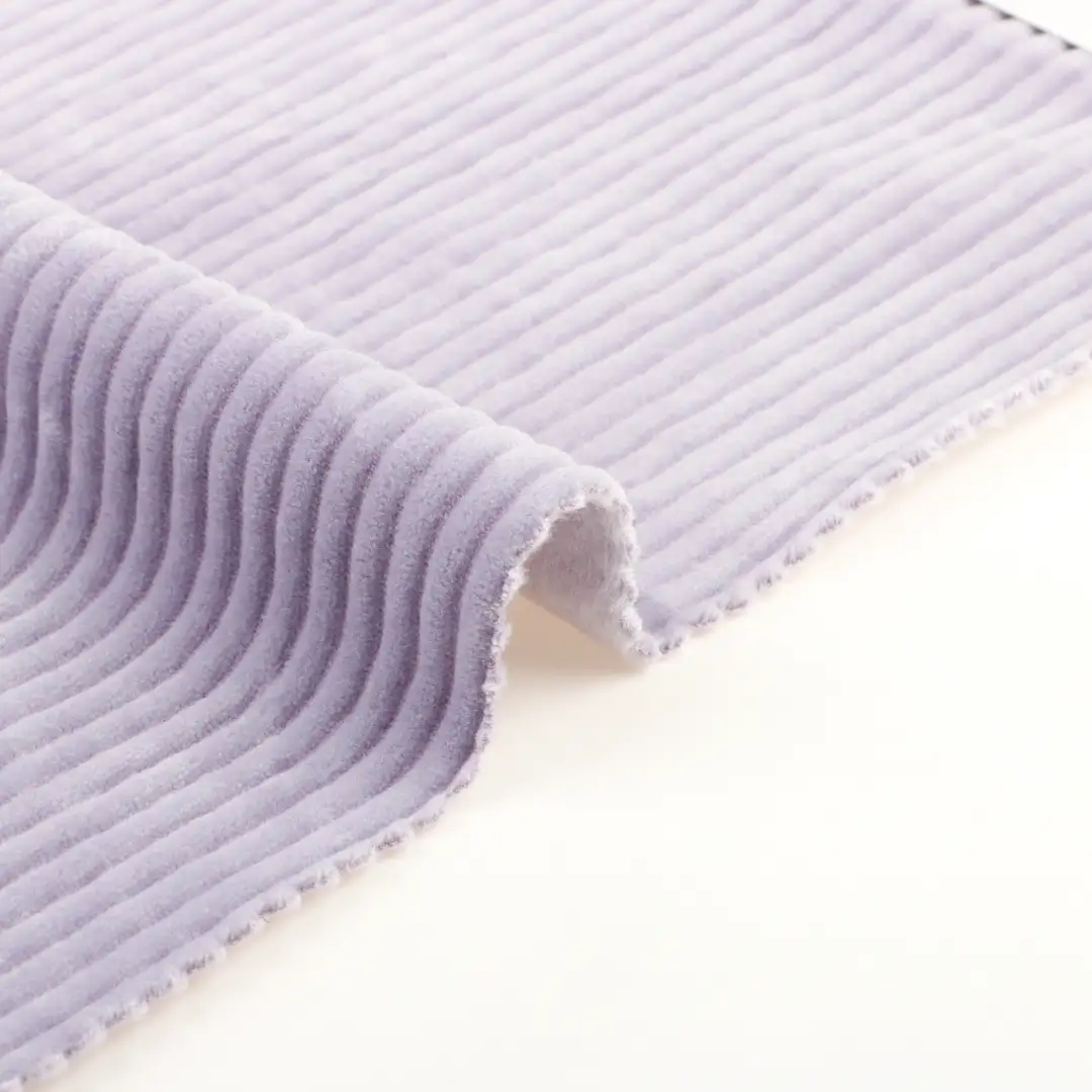 China Fabric for Shorts Super Soft Velour Knit Fabric Polyester Spandex Purple color buy from China wholesaler bulk order at wholesale price free worldwide shipping Alibaba