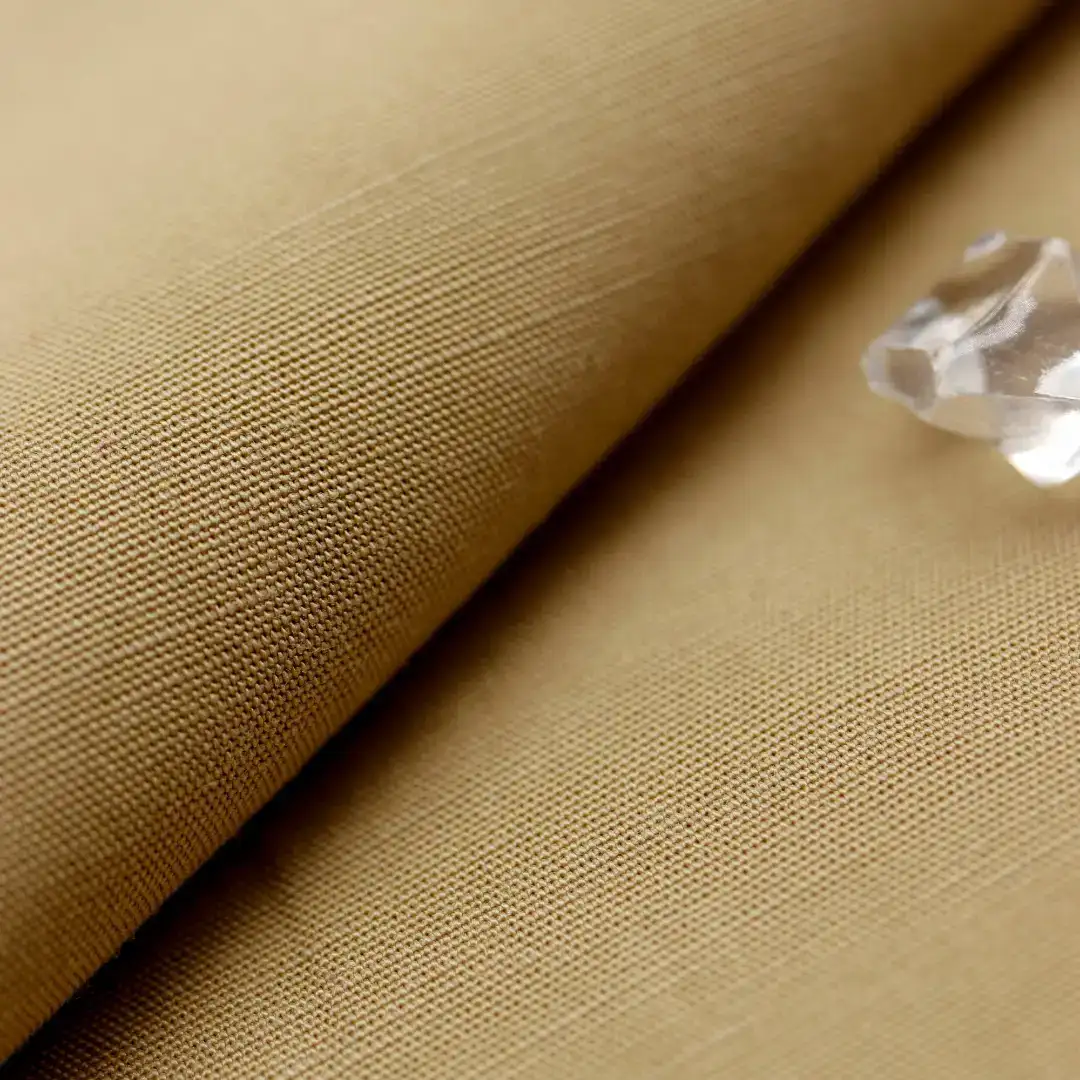 China Fabric for Shirt,Blouse,Shirt Long Sleeve Button ,Shirt Half Sleeve Button  Cotton Plain Natural Woven Fabric Tencel Flax Khaki color buy from China wholesaler bulk order at wholesale price free worldwide shipping Alibaba