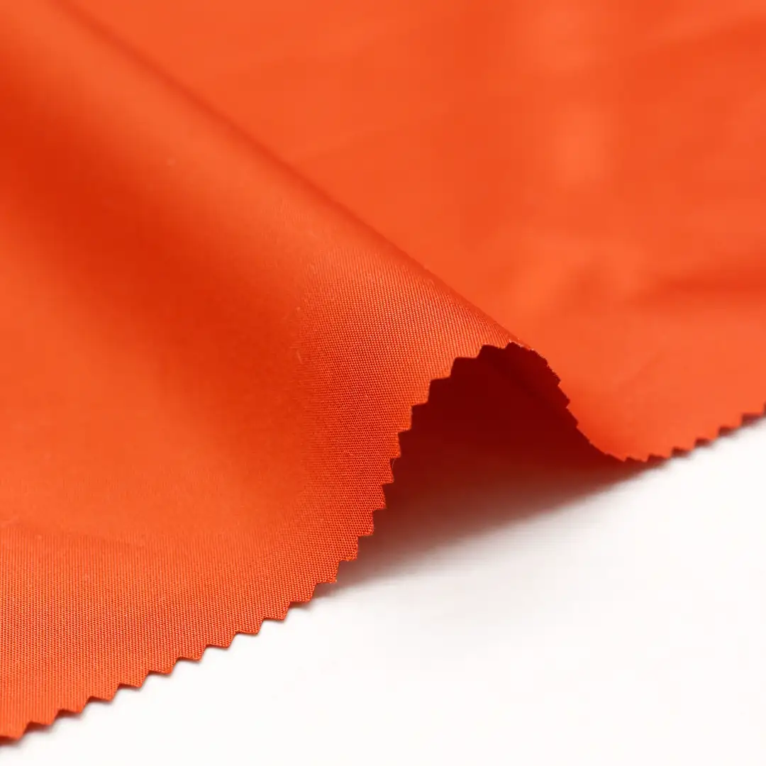 China Fabric for Blouse,Shirt Long Sleeve Button ,Dresses (Pullover)  Bengaline Synthetic Woven Fabric Polyester Orange color buy from China wholesaler bulk order at wholesale price free worldwide shipping Alibaba