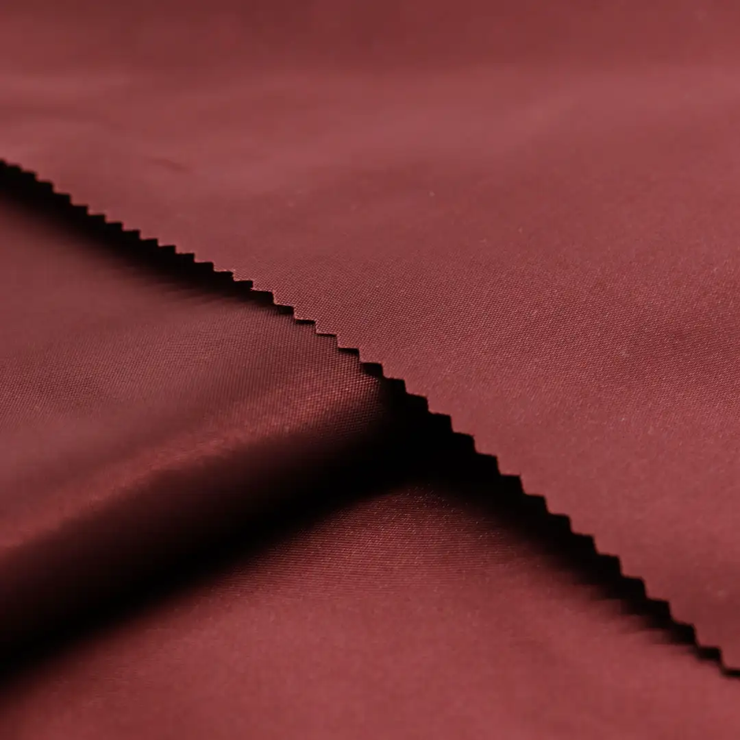 China Fabric for Shirt,Blouse,Dresses (Pullover)  Polyester Memory Fabric Synthetic Woven Fabric Polyester Dark red color buy from China wholesaler bulk order at wholesale price free worldwide shipping Alibaba