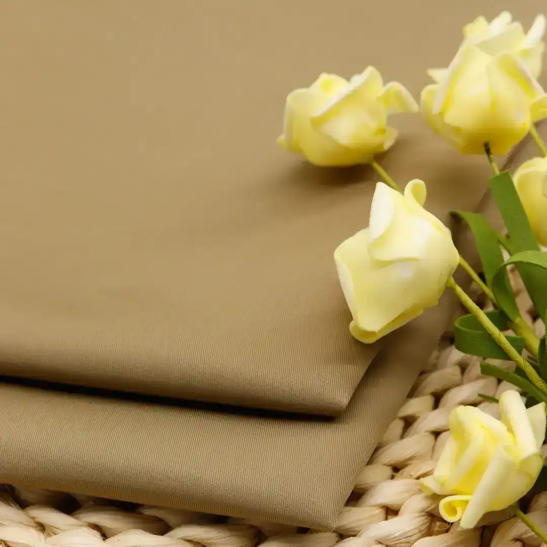 China Fabric for Shirt,Jackets,Blouse,Skirt,Shirt Long Sleeve Button  Cotton Twill Natural Woven Fabric Nylon brown color buy from China wholesaler bulk order at wholesale price free worldwide shipping Alibaba