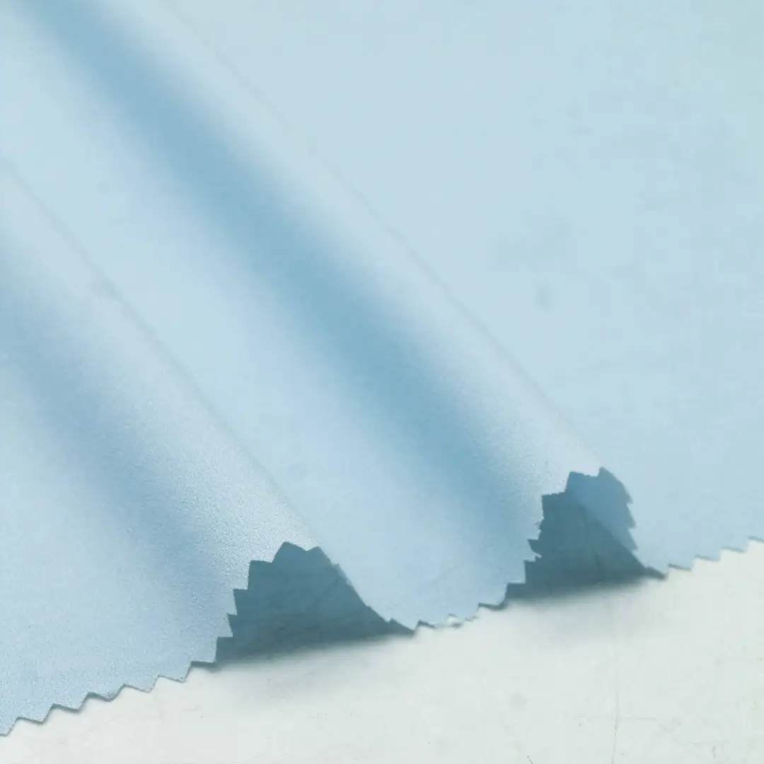 China Fabric for Blouse Cotton Plain Natural Woven Fabric Acetate Polyester blue color buy from China wholesaler bulk order at wholesale price free worldwide shipping Alibaba