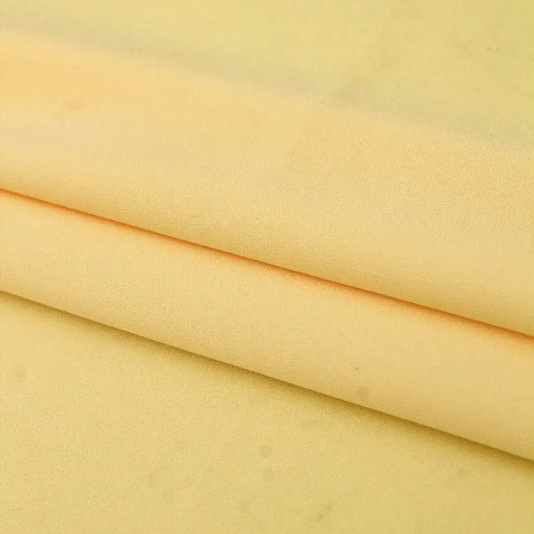 China Fabric for Blouse,Skirt,Shirt Long Sleeve Button  Cotton Plain Natural Woven Fabric Acetate Polyester YELLOW color buy from China wholesaler bulk order at wholesale price free worldwide shipping Alibaba