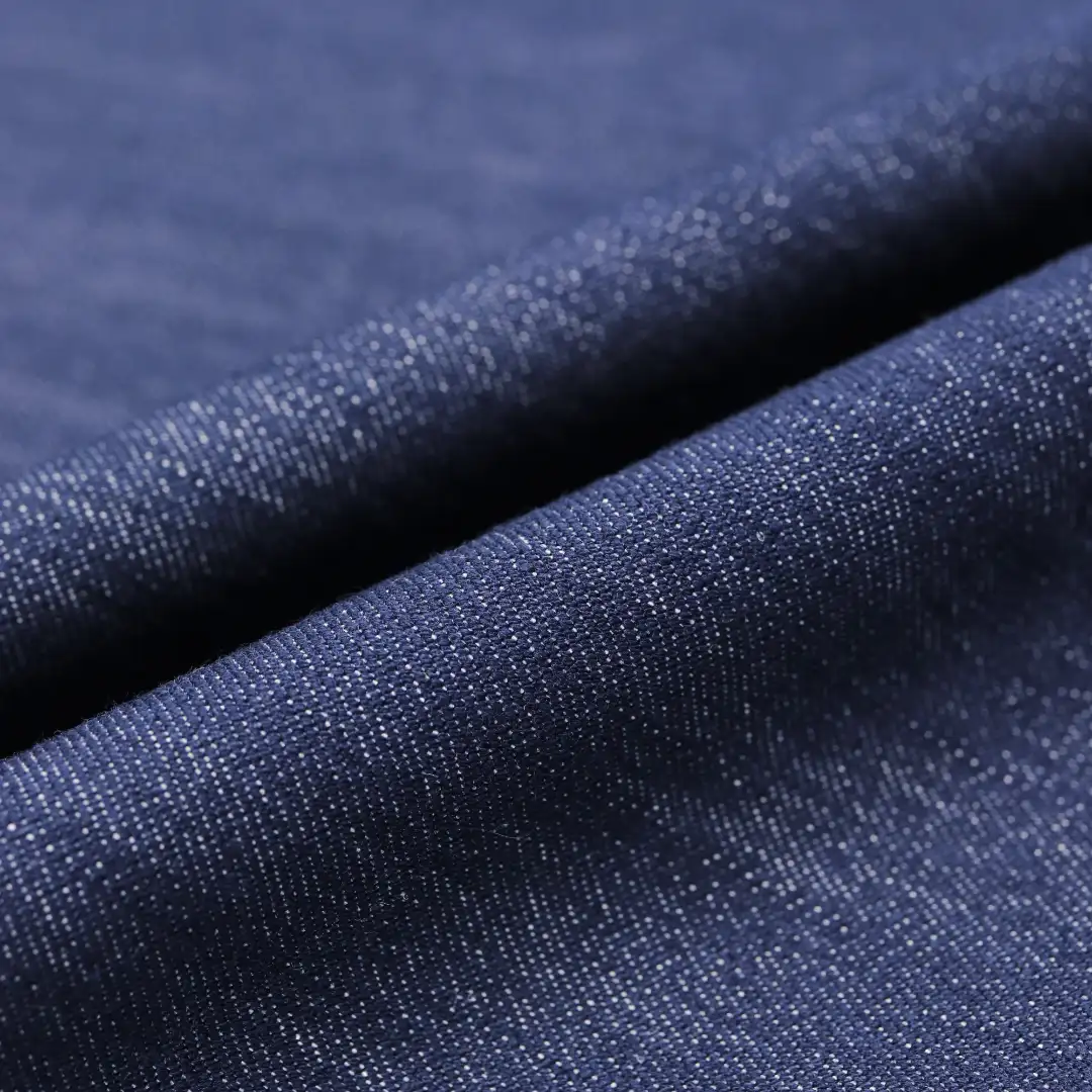 China Fabric for Jackets Knit Denim Look Woven Blended Fabric Polyester Rayon Spandex Dark blue color buy from China wholesaler bulk order at wholesale price free worldwide shipping Alibaba