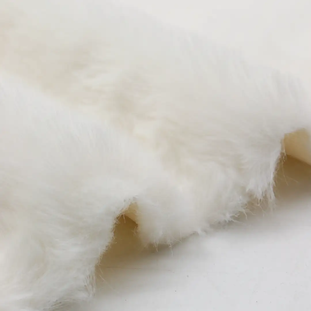 China Fabric for Crop Top Fake Fur Knit Fabric Polyester white color buy from China wholesaler bulk order at wholesale price free worldwide shipping Alibaba