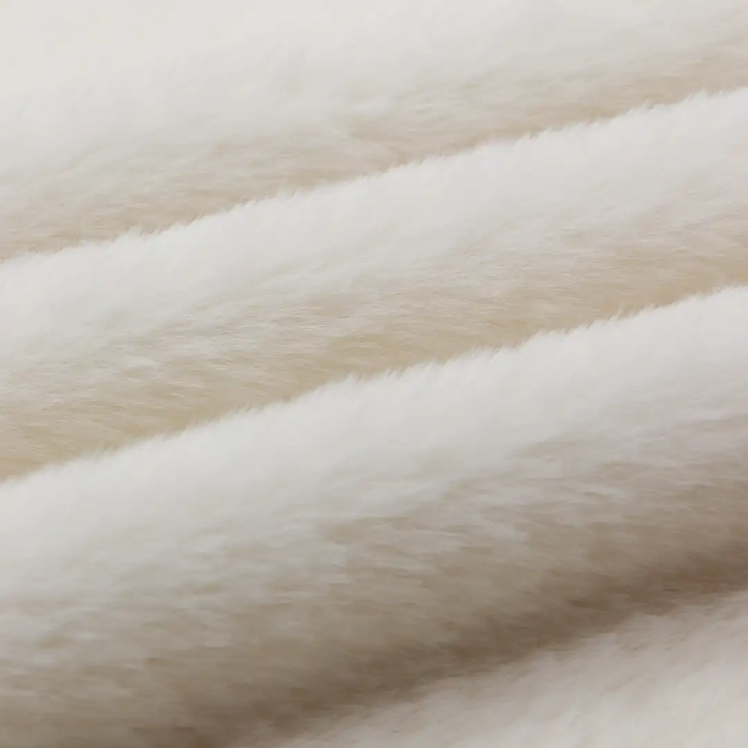 China Fabric for Crop Top Fake Fur Knit Fabric Polyester white color buy from China wholesaler bulk order at wholesale price free worldwide shipping Alibaba