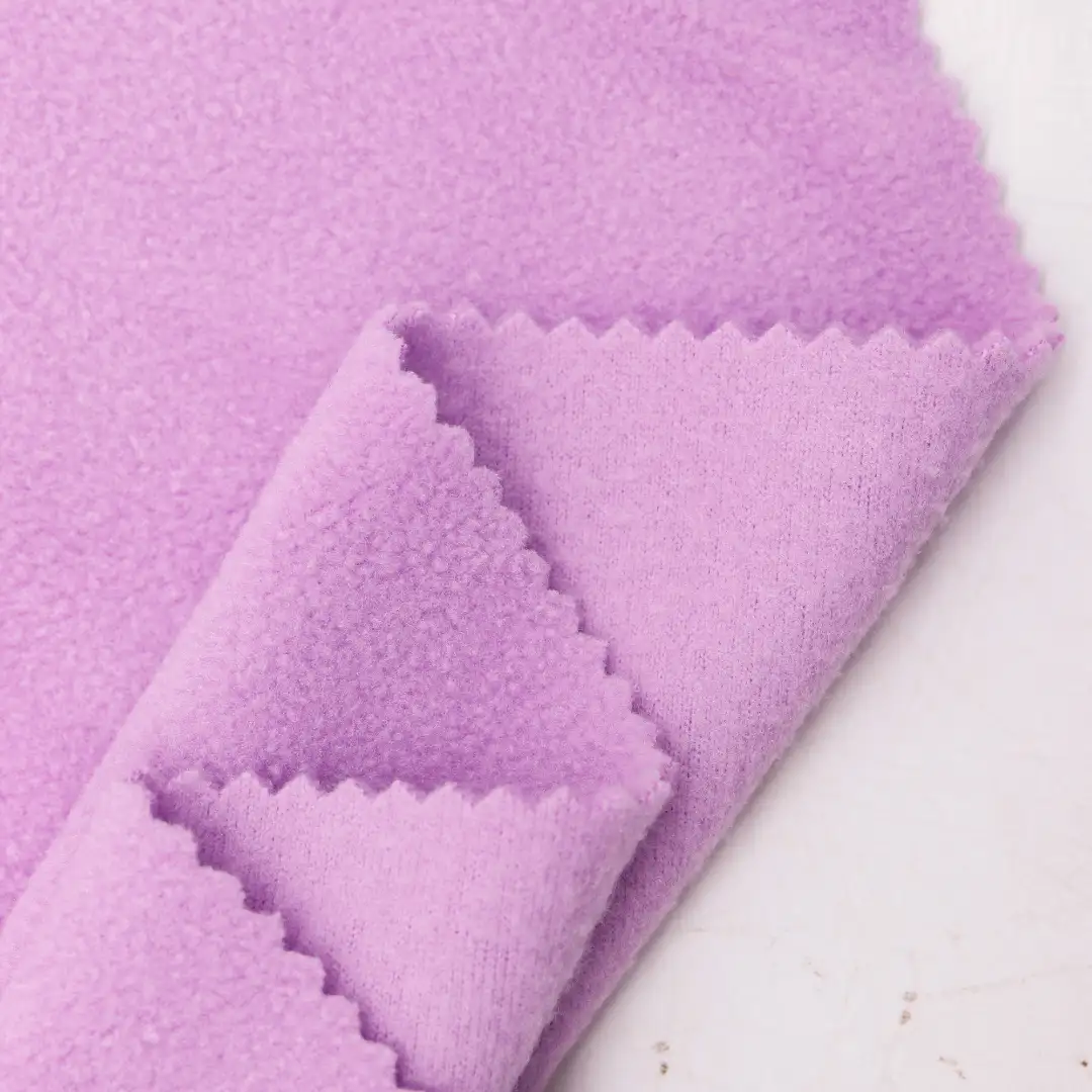 China Fabric for Jackets,Hoodie,Sweatshirt Polar Fleece Knit Fabric Polyester purple color buy from China wholesaler bulk order at wholesale price free worldwide shipping Alibaba