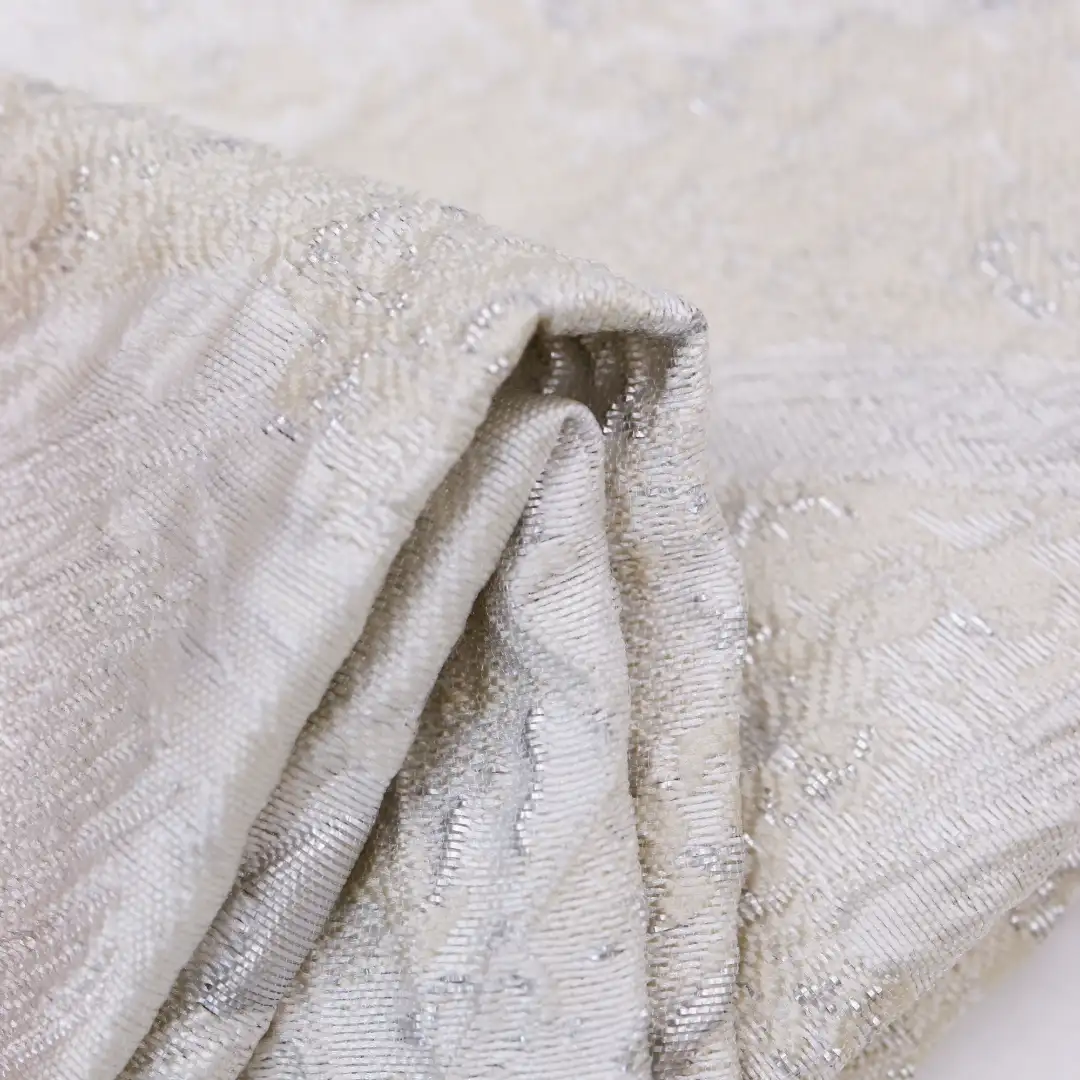 China Fabric for Blouse,Crop Top Jacquard Natural Woven Fabric Polyester Lurex Nylon jacquard color buy from China wholesaler bulk order at wholesale price free worldwide shipping Alibaba